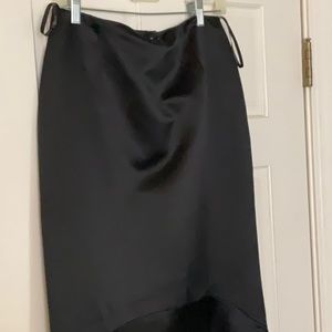 CHETTA B BLACK SATIN EVENING SKIRT